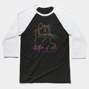 Mother of Cats Baseball T-Shirt